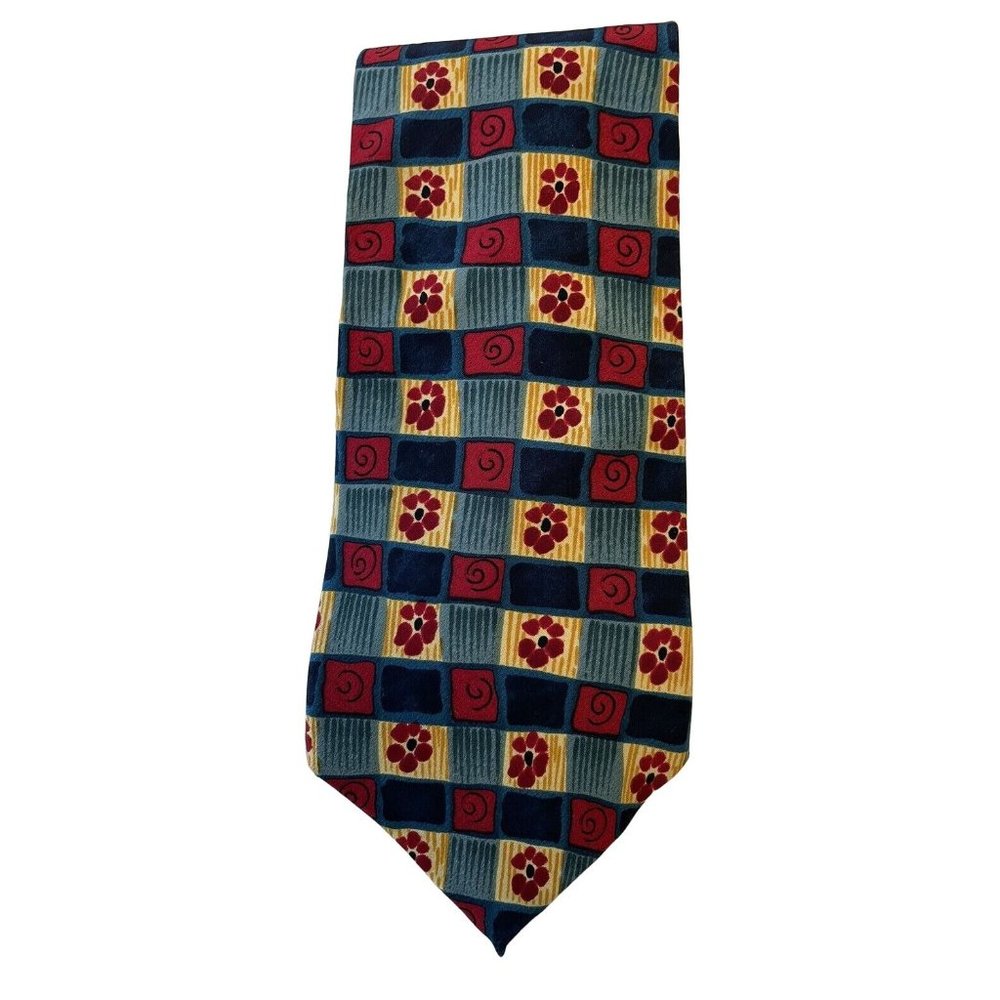 J. Garcia Men's Tie Snail Garden Collection 9 100% Silk
